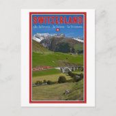 スイスアルプスを走る列車 ポストカード (正面)