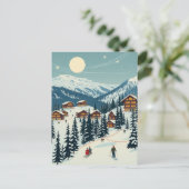 スイスアルプススキーヴィレッジウィンターマウンテントラベル ポストカード (スタンド正面)