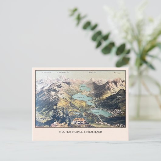 スイスアルプスビュームオッタスムラグル空白のヴィンテージ ポストカード (スタンド正面)