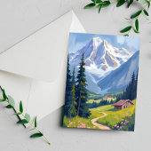 スイスアルプスマウンテンヒルサイドスイストラベル ポストカード