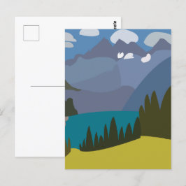 スイスアルプスマウンテンレイク ポストカード