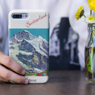 スイスアルプスヴィンテージトラベル   Jungfrau絵画の Samsung Galaxy S22ケース