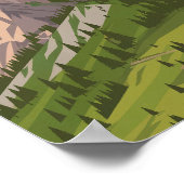 スイスアルプス山のポスター ポスター (角)