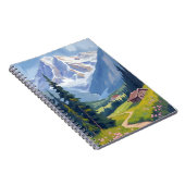 スイスアルプス山の山腹スイスアート ノートブック (右側)