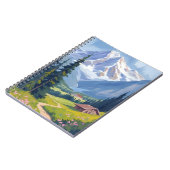 スイスアルプス山の山腹スイスアート ノートブック (左側)
