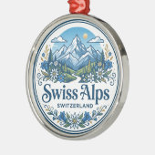 スイスアルプス スイス メタルオーナメント (左)