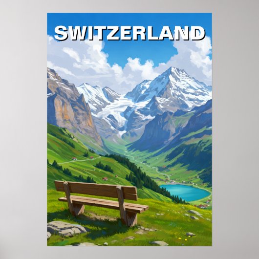 スイスアルプス スイス 旅行 ポスター (正面)
