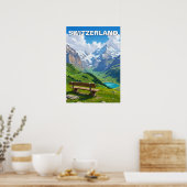 スイスアルプス スイス 旅行 ポスター (キッチン)