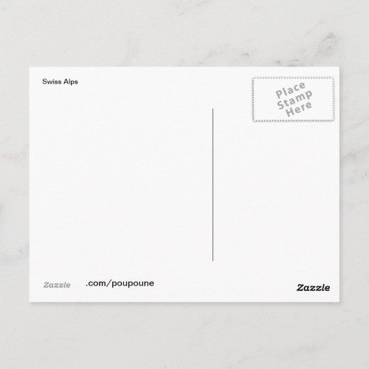 スイスアルプス ポストカード (裏面)