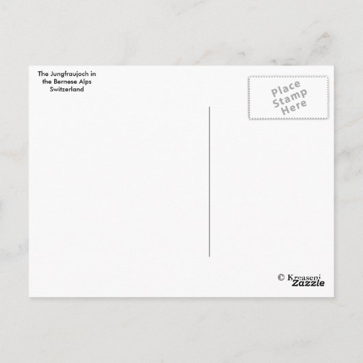 スイスアルプス ポストカード (裏面)