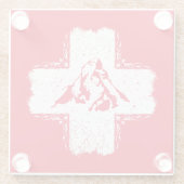 スイスアルプスMatterhorn – スイス ガラスコースター (裏面)