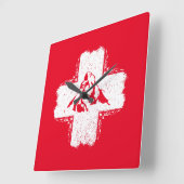 スイスアルプスMatterhorn – スイス スクエア壁時計 (傾斜)