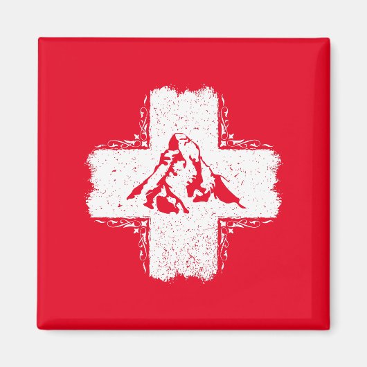 スイスアルプスMatterhorn – スイス マグネット (正面)