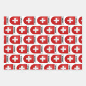 スイスインスパイアラッピング紙フラットシートセット3 ラッピングペーパーシート (正面)