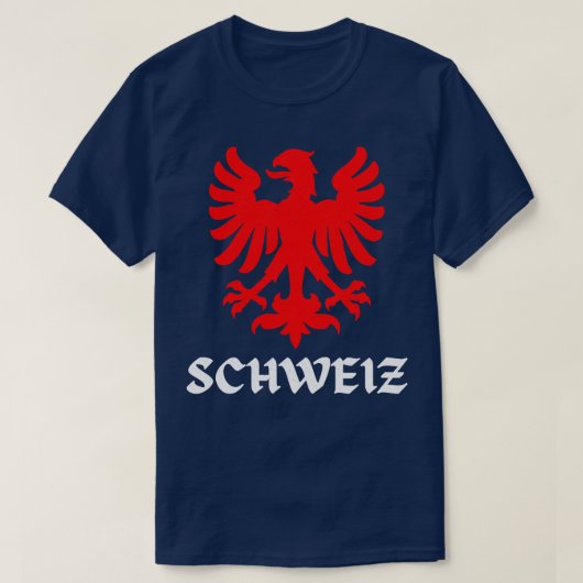 スイスイーグルスイス国旗のプライド Tシャツ (デザイン正面)