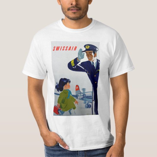 スイスエアの少女 Tシャツ (正面)