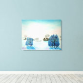 スイスオパスブルークリスマス キャンバスプリント (インサイチュ (ウッドフロア))