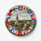 スイスカントンの紋章付き外衣 ペーパープレート (正面)