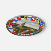 スイスカントンの紋章付き外衣 ペーパープレート (アングル)