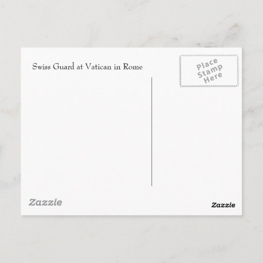 スイスガード ポストカード (裏面)