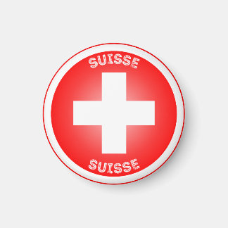 スイスクロススイスの円 マグネット