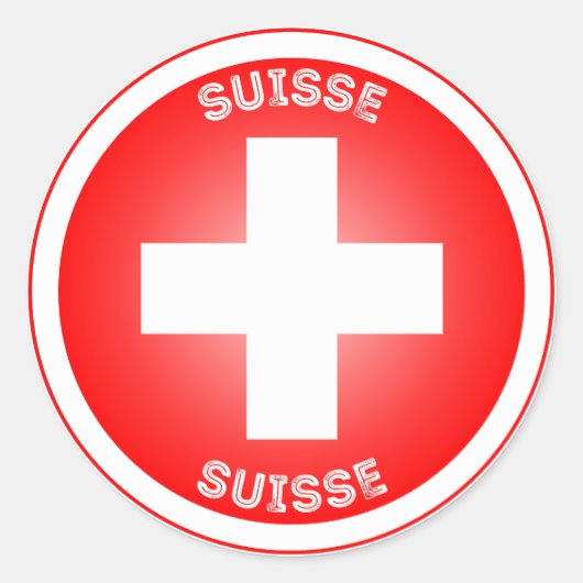 スイスクロススイスの円 ラウンドシール (正面)
