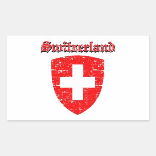 スイスグランジの紋章デザイン 長方形シール (正面)