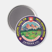 スイスグルイエールチーズラングナウエンメンタルスイス マグネット (正面/裏面)