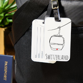 スイスケーブルカーラインアート |アルパインエレガンス ラゲッジタグ