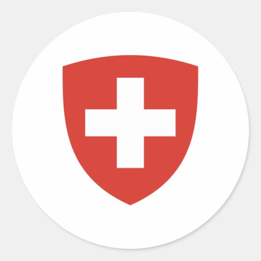 スイスコートオブアームズシールド ラウンドシール (正面)