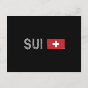スイスサッカーファンシャツスイス国旗 ポストカード