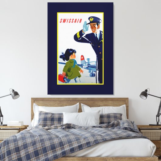 スイスサーア小さな女の子 キャンバスプリント (インサイチュ (寝室))