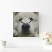 スイスシェパード犬の壁時計 – フル顔犬 スクエア壁時計 (ホーム)