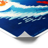 スイスジュネーブレイクラックレマンヴィンテージトラベル ポスター (角)