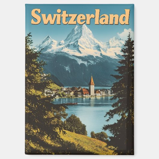 スイススイスアルプスシーニックマウンテンズ マグネット (正面)