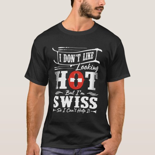 スイススイスルーツスイス伝統ス誇りを持ったイス Tシャツ (正面)
