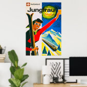 スイススキーヴィンテージ旅行ポスター ポスター (ホームオフィス)