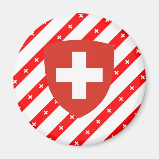 スイスストライプ国旗 マグネット (正面)