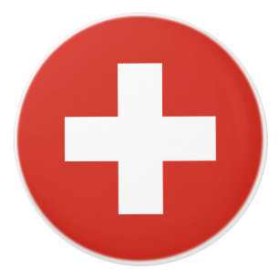 スイスセラミックノブの国旗 セラミックノブ