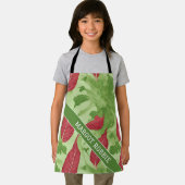 スイスチャード水彩パタカラフルーン エプロン (インサイチュ)