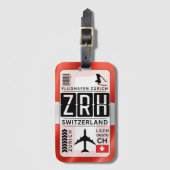 スイスチューリッヒ荷物タグ ラゲッジタグ (正面縦)