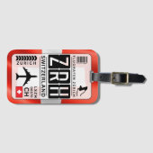 スイスチューリッヒ荷物タグ ラゲッジタグ (正面横)