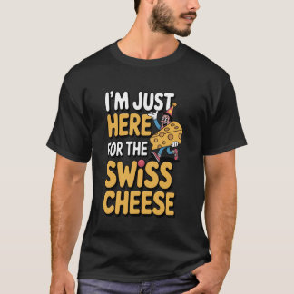 スイスチーズが好きなだけ Funny Foodieデザイン Tシャツ