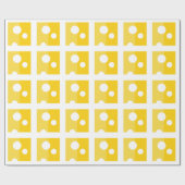 スイスチーズのおもしろいな包装紙のかわいいの食糧 ラッピングペーパー (フラット)