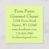 スイスチーズのフードハーブを注文していただき、ありがとうございます スクエア名刺 (裏面)