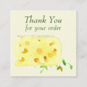 スイスチーズのフードハーブを注文していただき、ありがとうございます スクエア名刺 (正面)