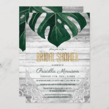 スイスチーズの葉の木のレースのゴールドのブライダルシャワー