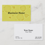 スイスチーズの黒の背景 名刺 (正面/裏面)