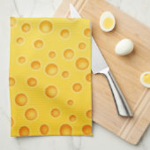 スイスチーズのCheezyの質パターン キッチンタオル (四つ折り)