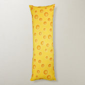 スイスチーズのCheezyの質パターン ボディピロー (裏面 (縦))